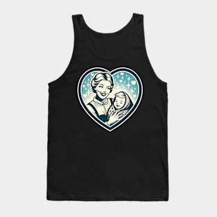 Vintage Motherhood Love Heart Symbol of Maternal Affection Tank Top